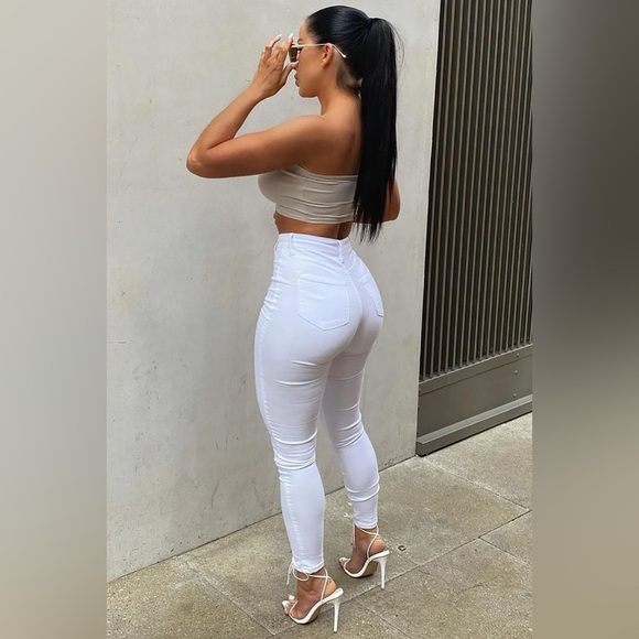 White High Waist Jeans size 5 - Picture 2 of 7